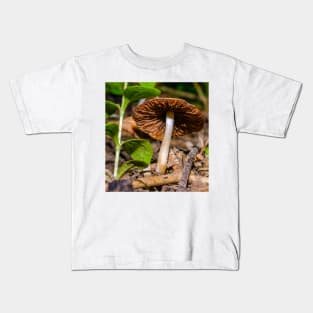 Mushroom Cap on the Woodlands Floor Photograph Kids T-Shirt